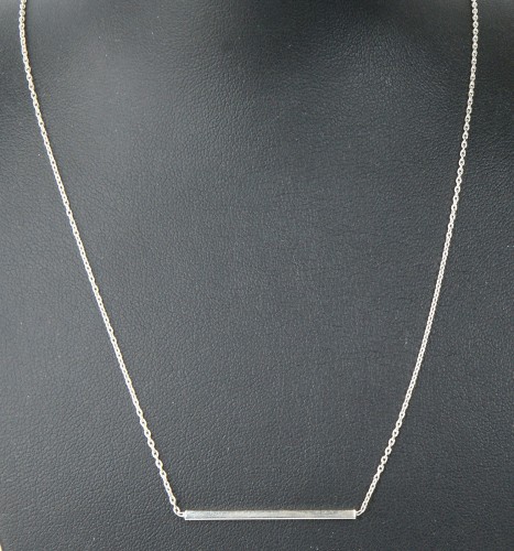Sterling Silver Chain/Bar Necklet 16-18Inches